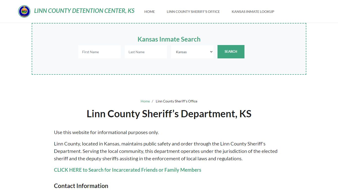 Linn County Sheriff Department, KS Arrests, Warrant Lookup